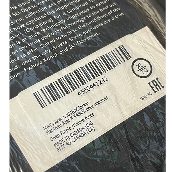 Ski-Doo Mens NWT Size XL Acer x KANUK Insulated Snowmobile Jacket Black Purple - Picture 6 of 9